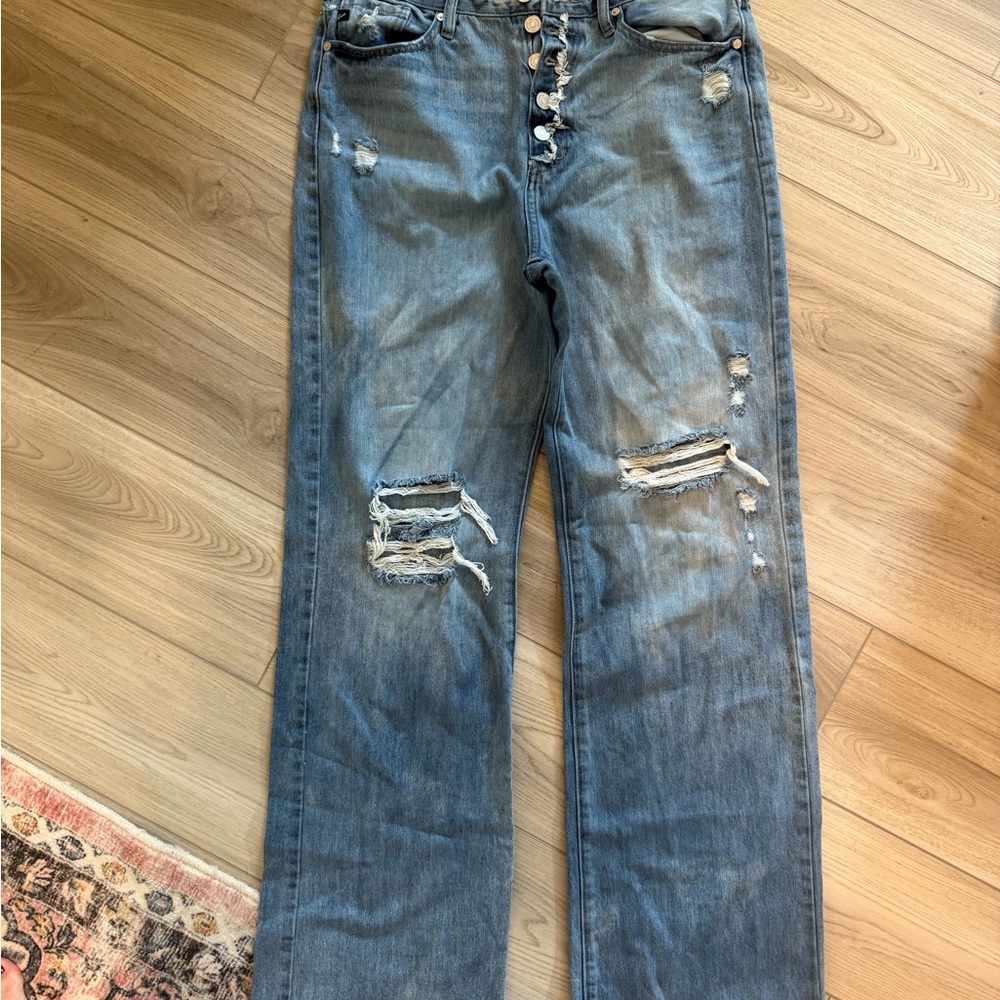 Kancan Blue wide Leg Jeans